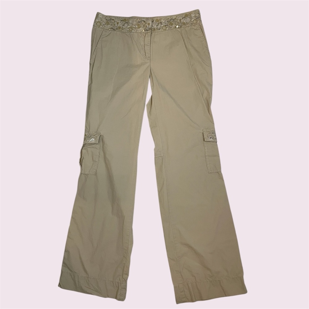 Vintage Y2K Daisy Fuentes Sequin Cargo Pants